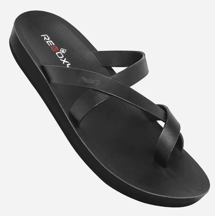 Men Black Flip Flop - Reboxy Footcare