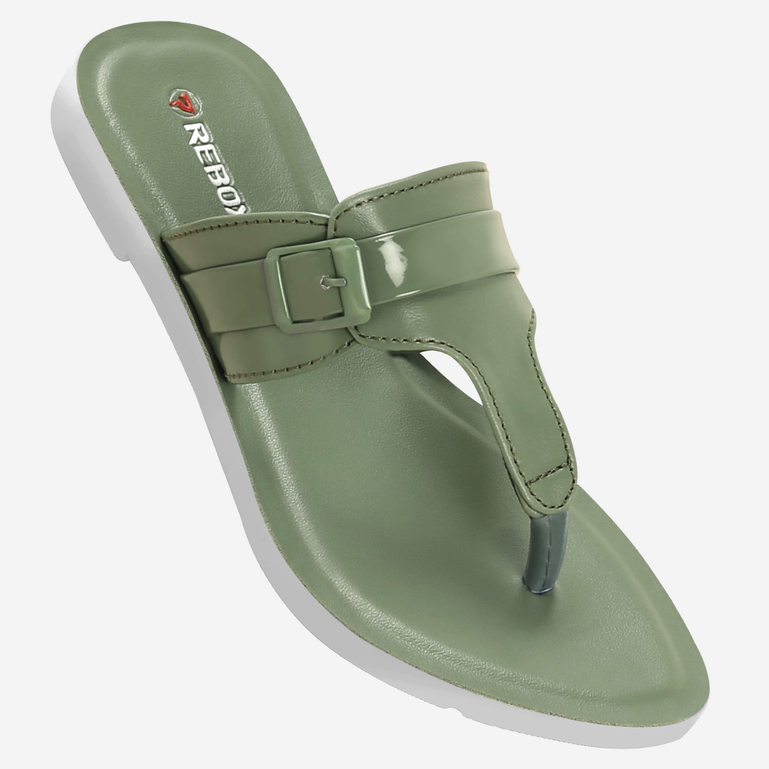 Women Green Sandal Reboxy Footcare